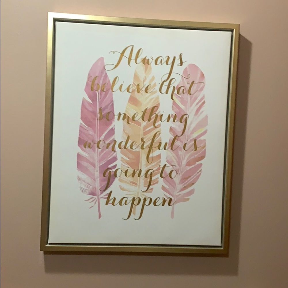 Inspirational quote painting